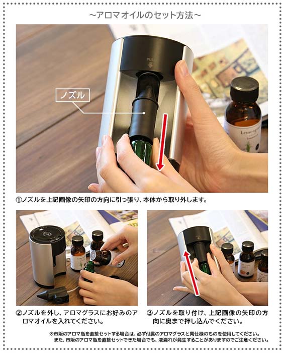 アロマディフューザー 原液 ディフューザー 噴霧式 ネブライザー