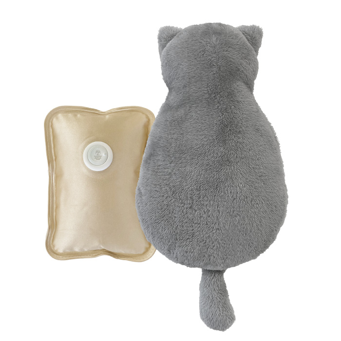 湯たんぽ ねこ型 カバー 電気ゆたんぽ 充電式 蓄熱式 お湯不要 猫型湯たんぽ 選べる4色 ベージュ アイボリー グレー ブラック 【IVEN】/ポカウォーマーねこポカ |  | 03