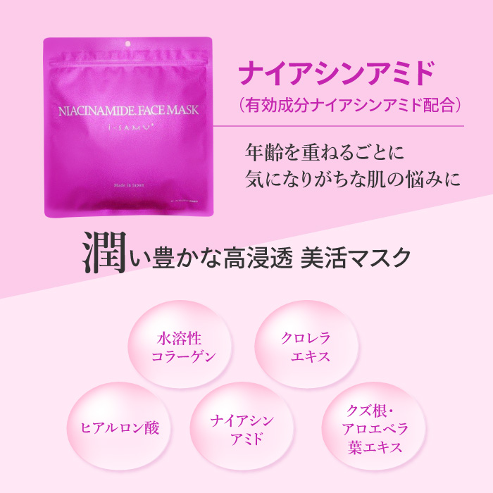 フェイスマスク 30枚 1ヶ月分 フェイスパック 化粧水 美容液 ビタミンC