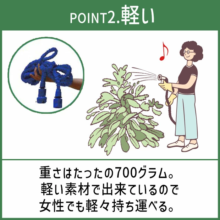 伸びるホース 3倍伸びる 伸縮ホース 植木 園芸 家庭菜園 洗車 ベランダ