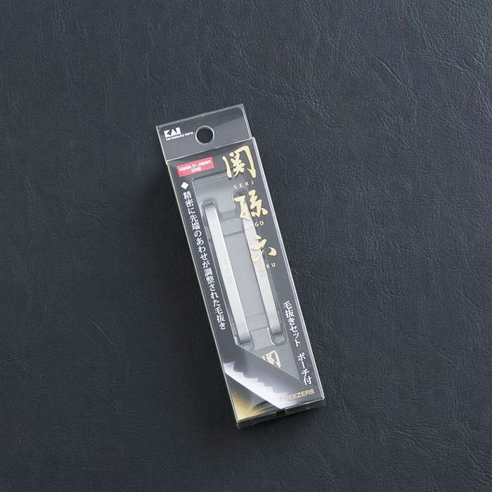 貝印 関孫六 毛抜きセット ポーチ付き 2個入り 先太タイプ 先細タイプ