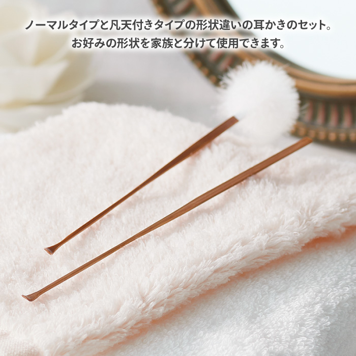 貝印 すす竹風 耳かき 2本組 ミミカキ 耳当たり 細軸 仕上げ しなり