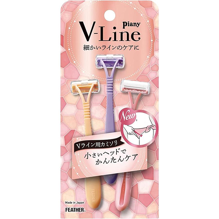 Piany 剃刀 ピアニィ Vライン用 3本入 FEATHER フェザー カミソリ