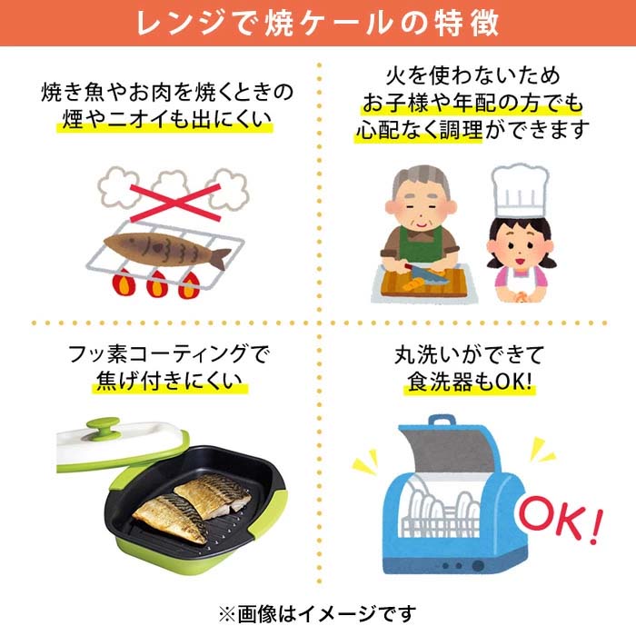 魚 電子レンジ調理 電子レンジ専用調理器 煙が出にくい におわない 食