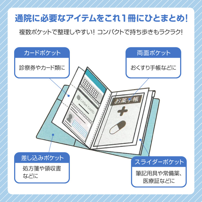 マルチケース 診察券ケース カードケース マイナンバー お薬手帳 通院