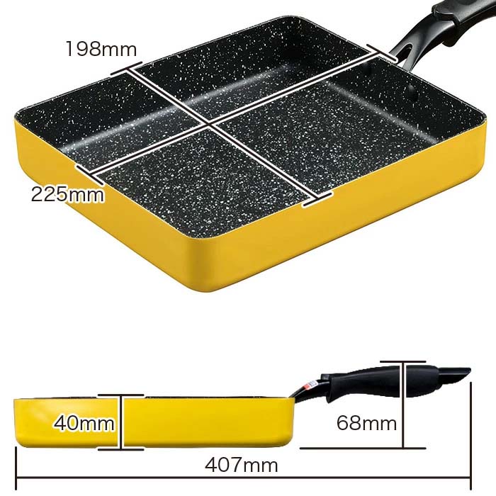 フライパン スクエアパン 四角いフライパン 角型フライパン IH対応 角