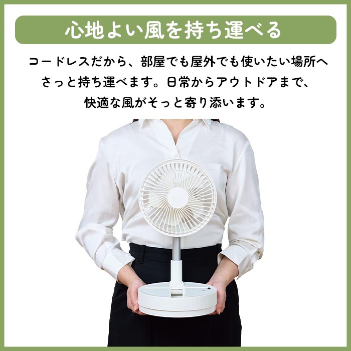 ポータブルファン 扇風機 携帯扇風機 小型扇風...の詳細画像2