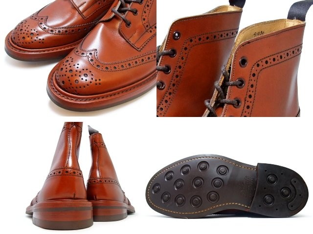 Tricker's 黒 ウィングチップ チャッカブーツ サイズ8 トリッカーズ STOW BLACK ウィングチップ メンズ | トリッカーズ