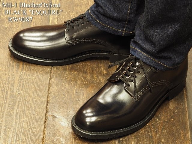 RED WING レッドウィング RW 9087 ミル ワン ブルーチャー オックスフォード Mil-1 BlucherOxford BLACK 