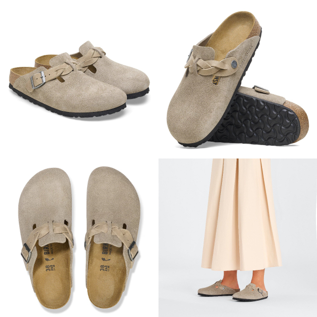 ビルケンシュトック ボストン サボサンダル トープ24.5cm BIRKENSTOCK（ビルケンシュトック） ボストン ブレイデッド トープ