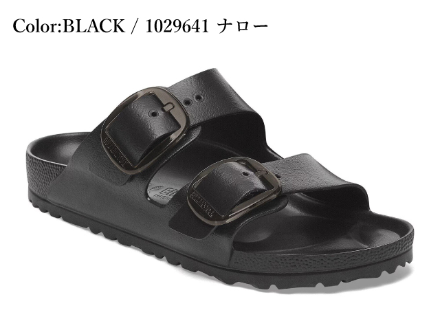 2426　ビルケンシュトック　アリゾナ　ビッグバックル　24cm　黒　ピンク BIRKENSTOCK（ビルケンシュトック） アリゾナ ビッグバックル ブラック