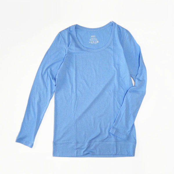 レディース シャツプルオーバー Tシャツ 長袖 丸首 コットンリネン 日本製 SORTE ソルテ 40代 50代 60代 レディース シャツ プルオーバー ゆったり 綿 コットン 長袖 衿