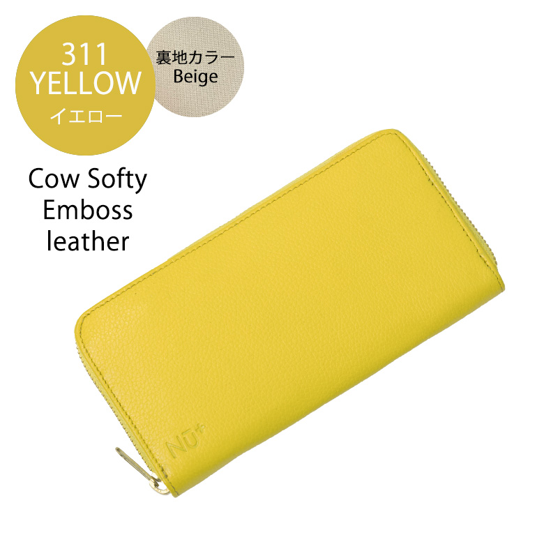NU+ 本革製 レザー ウォレット 本革 牛革 財布 長財布 ラウンド