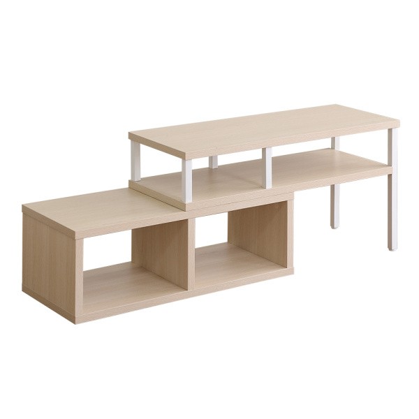 伸縮式 テレビ台 幅75?135cm スリム設計 薄型テレビ用 コーナー TV台