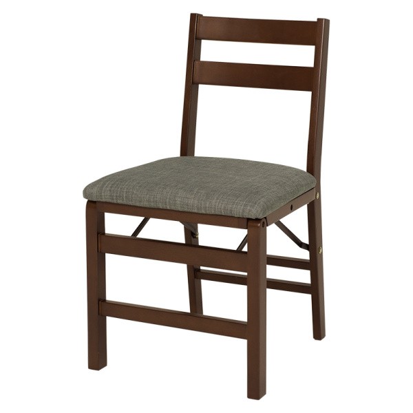 折りたたみ チェア 2脚セット クッション座面 コンパクト 折り畳み