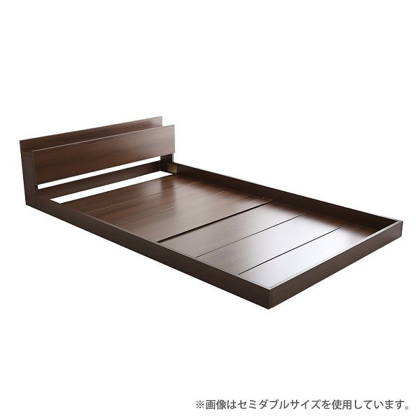 シングル ベッド デザイン フロアベッド 宮棚 2口コンセント付き