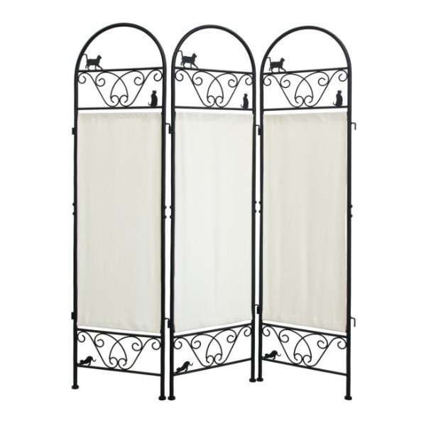 黒猫 パーテーション 3連 高157cm 曲線 猫シルエット 間仕切り 部屋