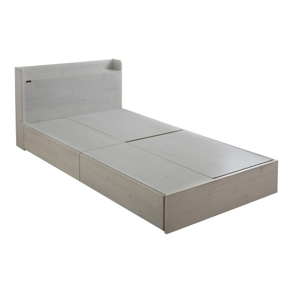 シングルベッド☆宮棚・2口コンセント付きチェストベッド セミダブル シングルベッド☆宮棚・2口コンセント付きチェストベッド セミダブル