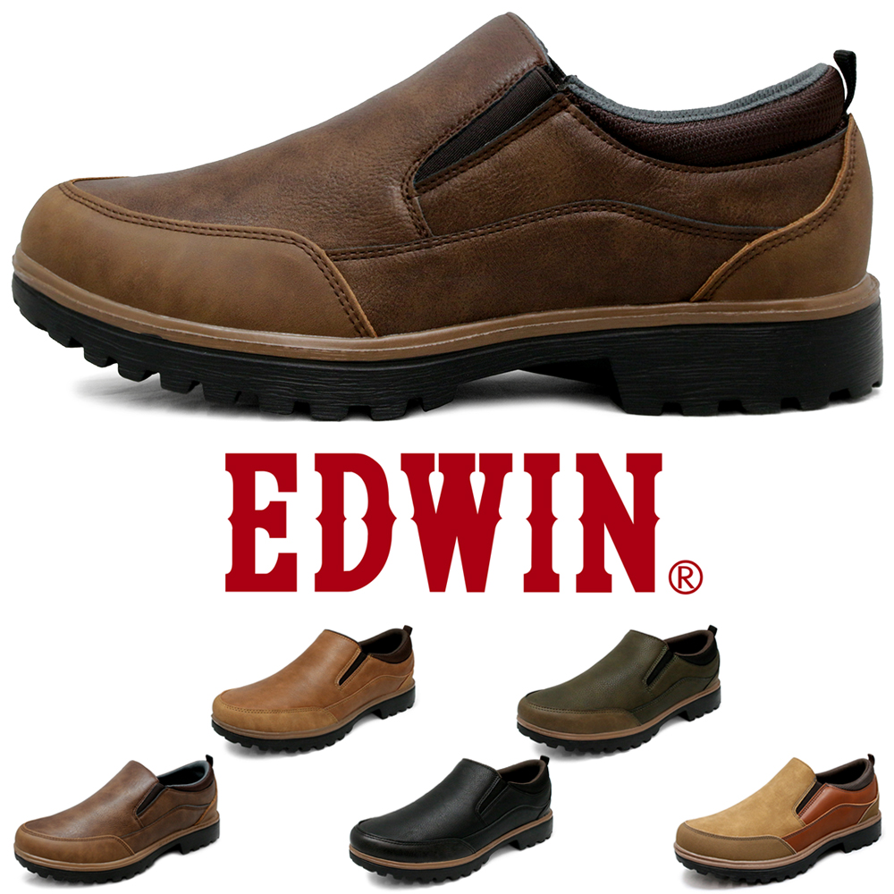 EDWIN（エドウィン） 靴 スリッポン メンズシューズ 防水 カジュアル