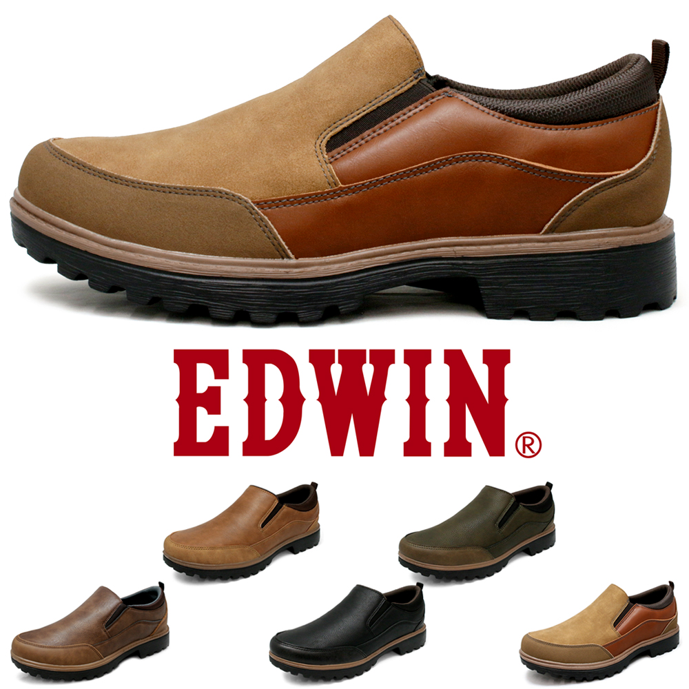 EDWIN（エドウィン） 靴 スリッポン メンズシューズ 防水 カジュアル