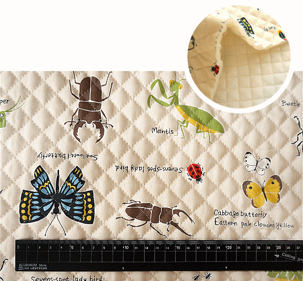 キルティング生地昆虫大行進