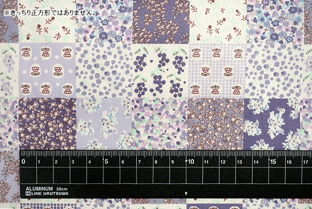 ブロード 生地 パッチワーク風 小花 柄 小さな花壇 花柄 コットン小林