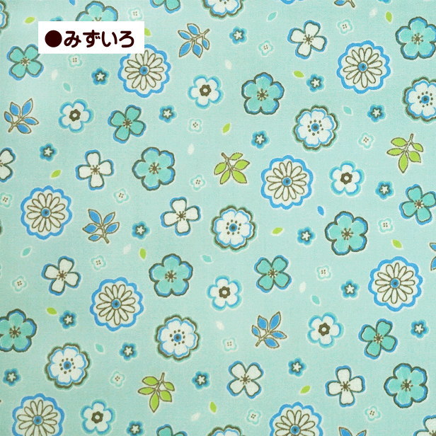TCプリント ポリコットン 生地 花 フチドリ花 フラワー 花柄 綿35 