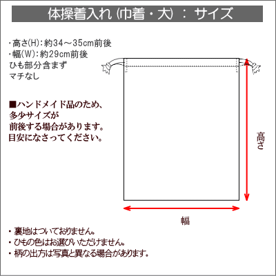 体操着入れ巾着袋