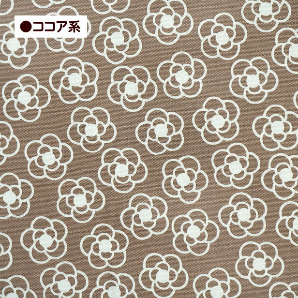 茶色 花模様 布製カバー　アリート様用 オックス 生地 ミニ カメリア 椿 花柄 大人っぽい おしゃれ シンプル