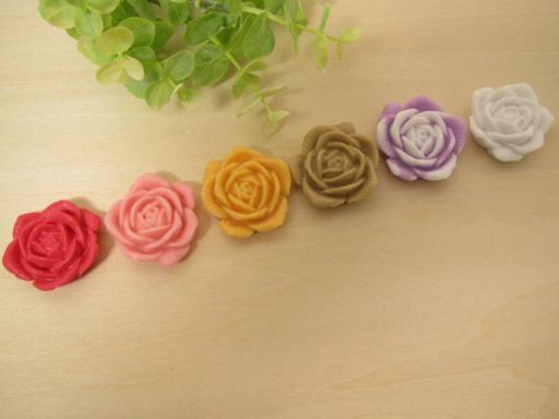 カボション 薔薇のデコパーツ、パーツ、貼り付けパーツ、ビックサイズ