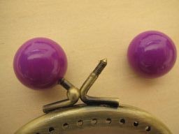 玉付きがま口口金,縫い付けタイプ