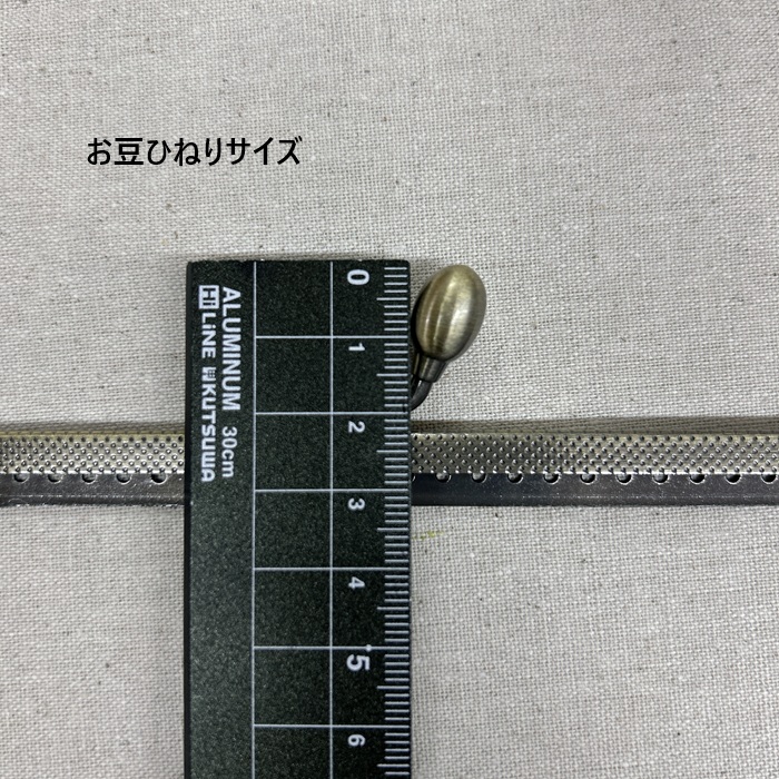 がま口 口金 お豆型 角 中 18cm カン付き 縫いつけタイプ : 手芸の