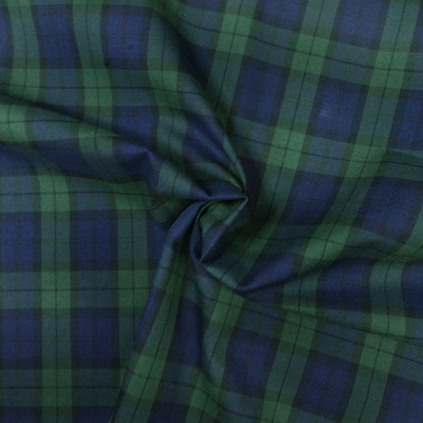 10cm単位 40s タータン チェック ブラックウォッチ 生地 チェック柄