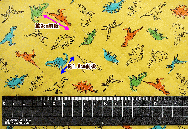 キルト 生地 ミニミニ恐竜