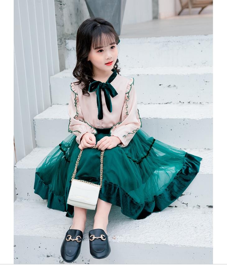 子供服 ワンピース 2点セット 韓国子供服 女の子 長袖 ワンピース