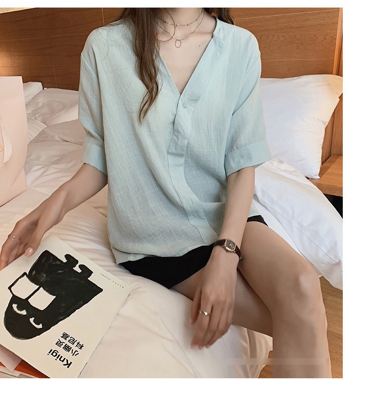 ブラウス レディース きれいめ 40代 春夏 上品 半袖ブラウス 白シャツ Vネックトップス 大きいサイズ オシャレブラウス 韓国風 大人 Tシャツ30代 50代 Y2487 Fairyhouse 通販 Yahoo ショッピング