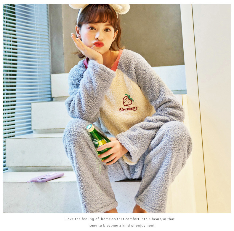 パジャマ ルームウェア レディース 秋冬 モコモコ 長袖 パジャマ フランネル ルームウェア 暖かい 上下セット 可愛い 厚手パジャマ 女性 部屋着 寝巻き Tkszl9ooii ファッション Www Cosmoraj Com