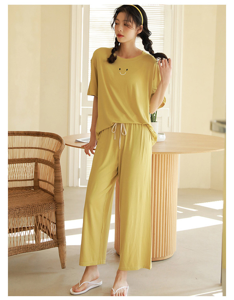 綿麻 春夏 ルームウェア パジャマ レディース 半袖 ワイドパンツ 上下セット 長ズボン 無地 肌触りが良い コトン 可愛い 部屋着 カジュ Stlc1svzko 下着 靴下 部屋着 Convivialmc Com