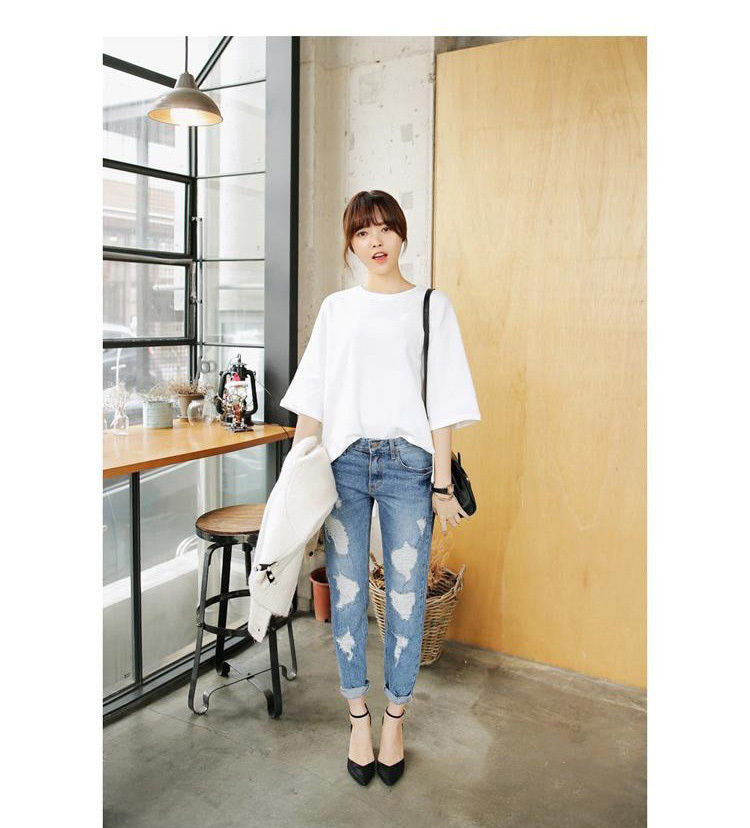 Tシャツ レディース 40代 春夏 上品 半袖tシャツ ブラウス 綿 白トップス 無地 オシャレ カジュアル韓国風 ゆったりカットソー 大きいサイズ Tシャツ Y Fairyhouse 通販 Yahoo ショッピング