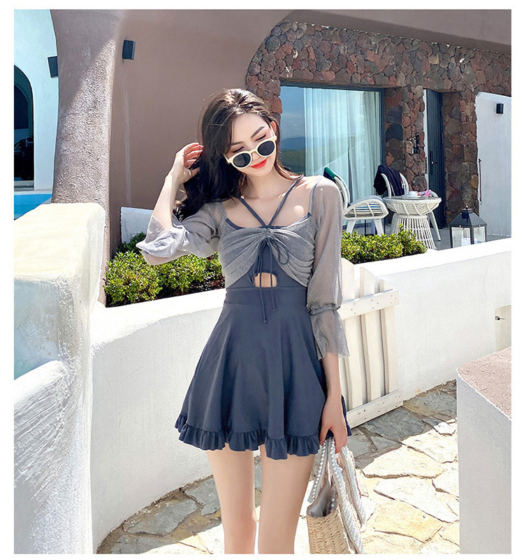 水着 レディース 体型カバー 水着ワンピース型 サロペット水着 長袖 Uvカット 肩出し 小胸バンドゥ オシャレ可愛い スイムウェア 学生 ラッシュガード ビーチ X1aybj2l65 レディースファッション Www Elghoniemy Com