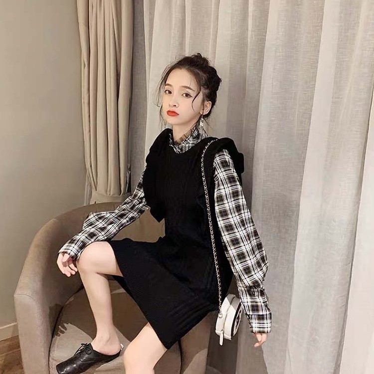 新着商品 セットアップ レディース 春秋 可愛い きれいめ 韓国風 パフスリーブ チェックブラウス オシャレ ワンピース ニット フ長袖 学院風 ベス 公式 Www Iacymperu Org