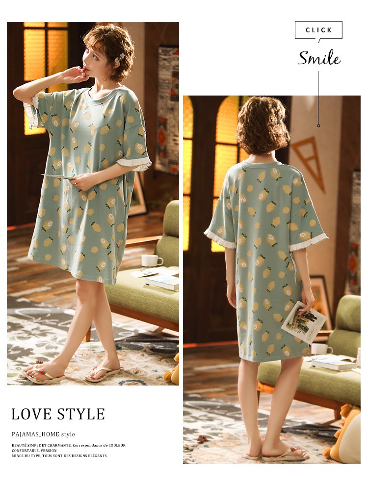 カップル パジャマ レディース メンズ 男 女 夏 半袖 寝巻き 部屋着 ペア ワンピース オシャレ きれいめ ルームウエア ゆったり 大きいサイズ お揃い 2色 Y Fairyhouse 通販 Yahoo ショッピング