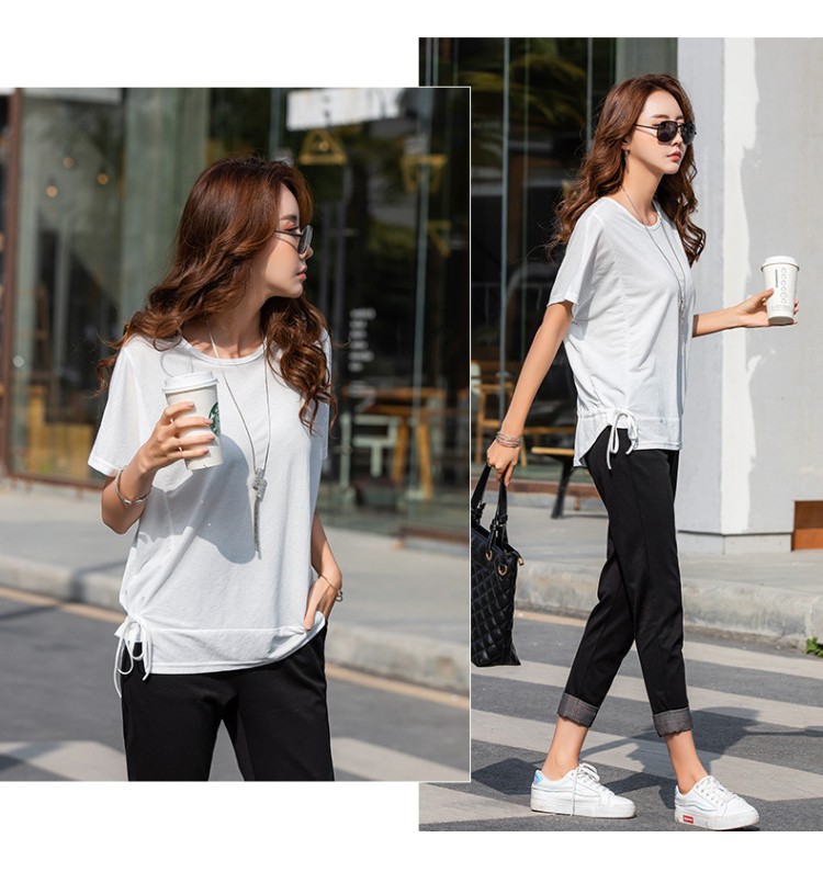 お買得 ｔシャツレディースきれいめ40代春夏上品半袖tシャツブラウス白トップスオシャレ韓国風ゆったりカットソー大きいサイズtシャツ2色 旅行 Summer Travel 代30代40代50代tシャツレディース Batesmartin Com