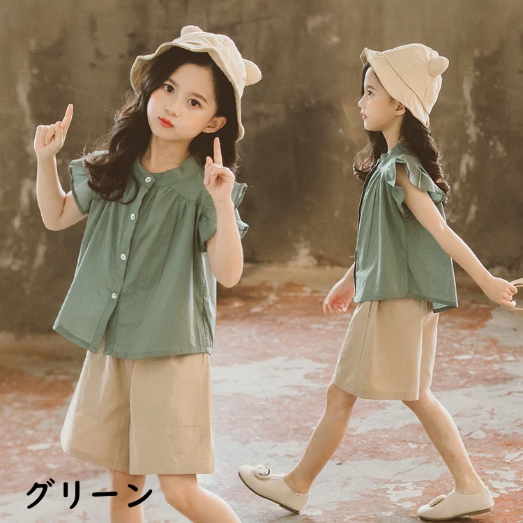 子供服 セットアップ 夏 韓国子供服 女の子 キッズ ジュニア 上下