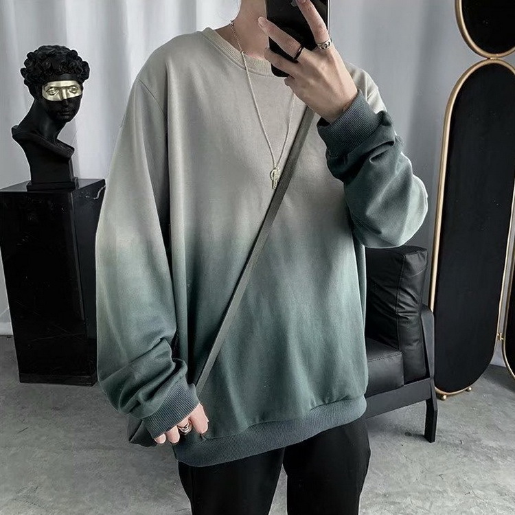 スウェットトレーナー メンズ 秋冬 長袖tシャツ グラデーショントレーナー 人気 防寒トップス ゆったりプルオーバートレーナー オシャレカジュアルトップス Y Fairyhouse 通販 Yahoo ショッピング