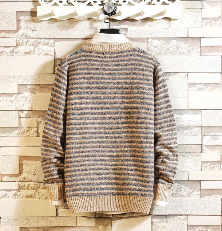 メンズ ニットセーター クルーネックセーター 防寒 秋冬 ゆったりプルオーバーセーター ボーダー柄 Tシャツ 名作 Www Quartzhotel Mx