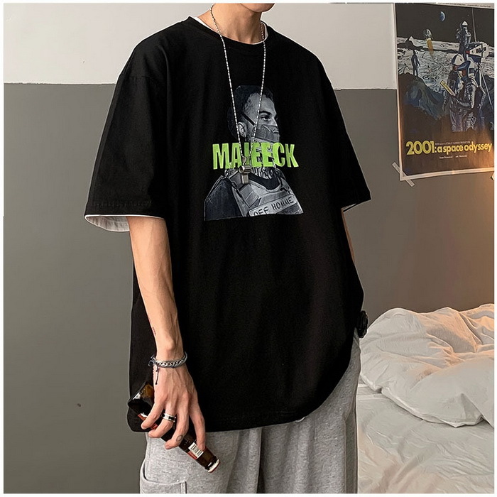 Tシャツ メンズ レディース 夏 半袖tシャツ カットソー プリントtシャツ ロゴt おしゃれ 夏服 オシャレ カジュアル 通学 通勤 カッコイイ ゆったりトップス Y Fairyhouse 通販 点のみ レディース バックプリントtシャツ ブラック 夏服 半袖tシャツ