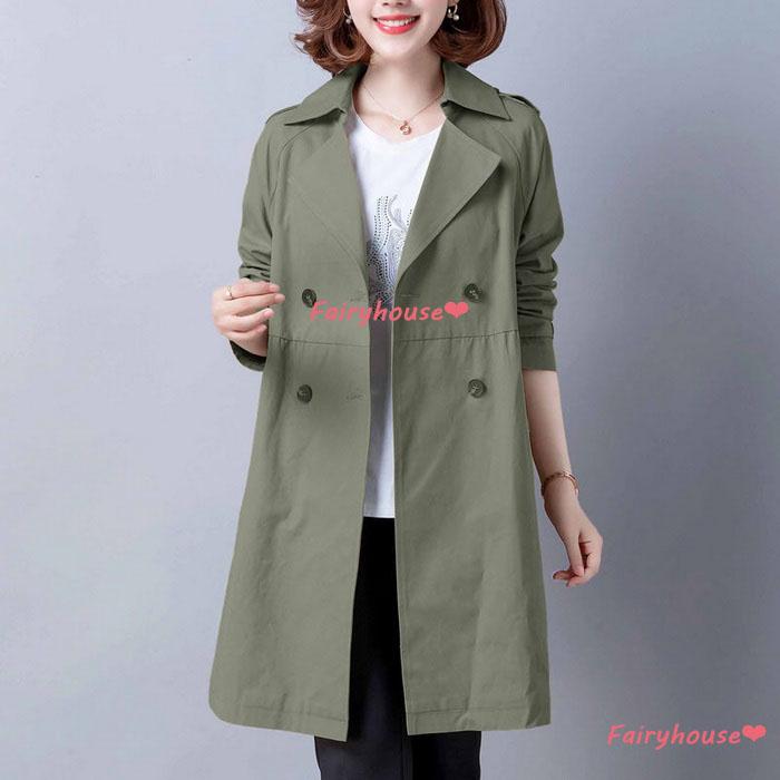 トレンチコート レディース 40代 ロングジャケット スプリングコート 春コート ゆったりアウター 秋服 カジュアル韓国風 通勤 30代50代 オシャレ大きいサイズ|fairyhouse0000|14