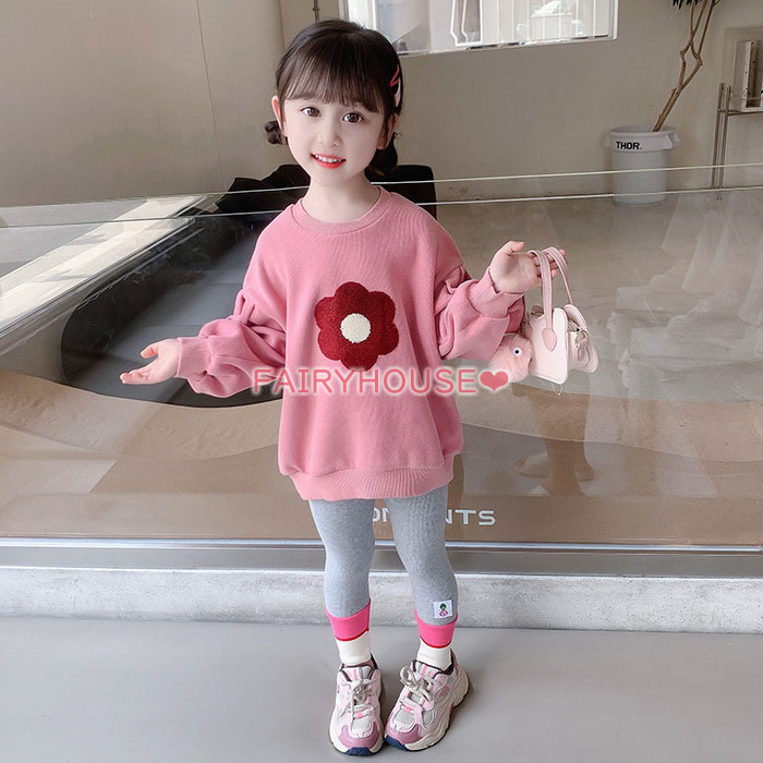 韓国子供服 女の子 セットアップ カジュアル 秋服 キッズ 長袖