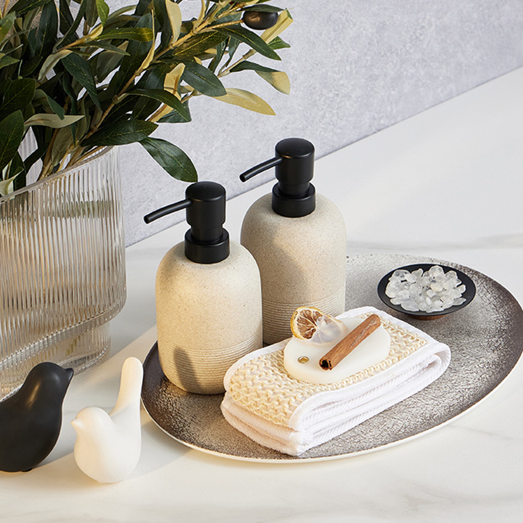 ハンドソープ 詰め替えボトル 詰替 ディスペンサー 陶器風 ソープ